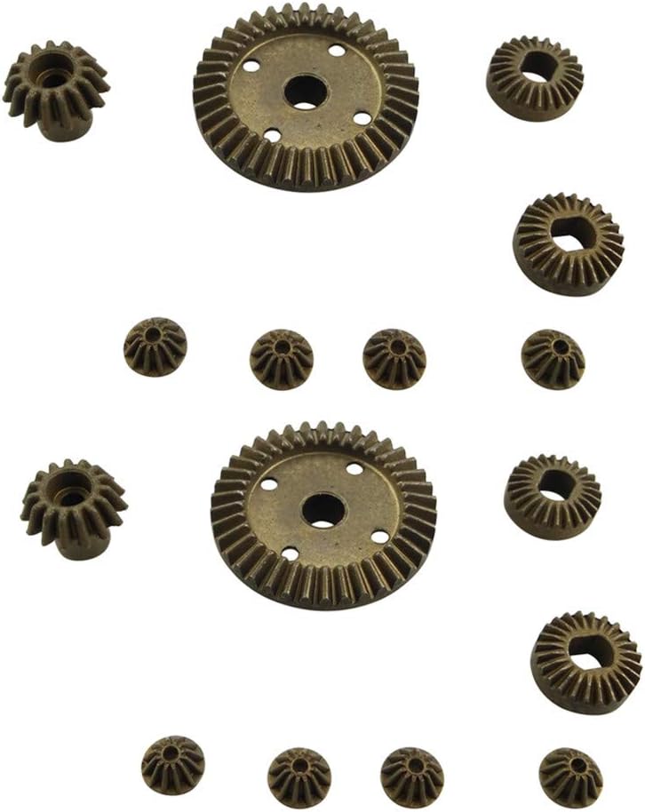 Fytoo 12T 15T 24T 38T Metal Front and Rear Differential/Metal Gear Upgrade Accessory for 1:18 Wltoys A949 A959 A969 A979 184012 RC Remote Control Car Upgrade Parts