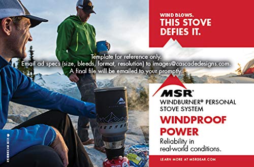MSR WindBurner Personal Stove System for Fast Boiling Fuel-Efficient Cooking for Backpacking, Solo Travelers, and Minimalist Trips, 1.0-Liter, Black