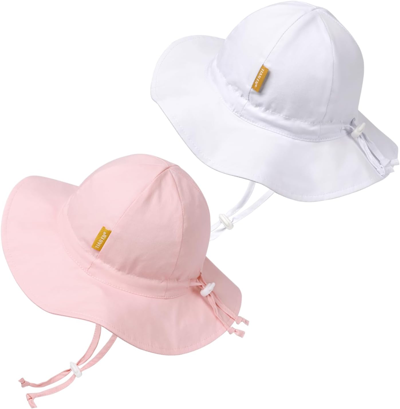 Baby Girl Sun Hat with UPF 50+ Outdoor Adjustable Toddler Beach Hat with Wide Brim Bucket Hats for Kids