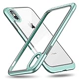 ESR Bumper Hoop Case for iPhone Xs Max, Heavy Duty Armor with Flexible Cushion [Reinforced Camera Protection] [Glass-Back Safe] for 6.5 inch(2018)(Mint Green)