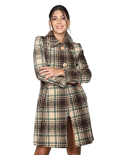 Image of CHKOKKO Wool Winter Wear Single Breasted Long Coat For Women