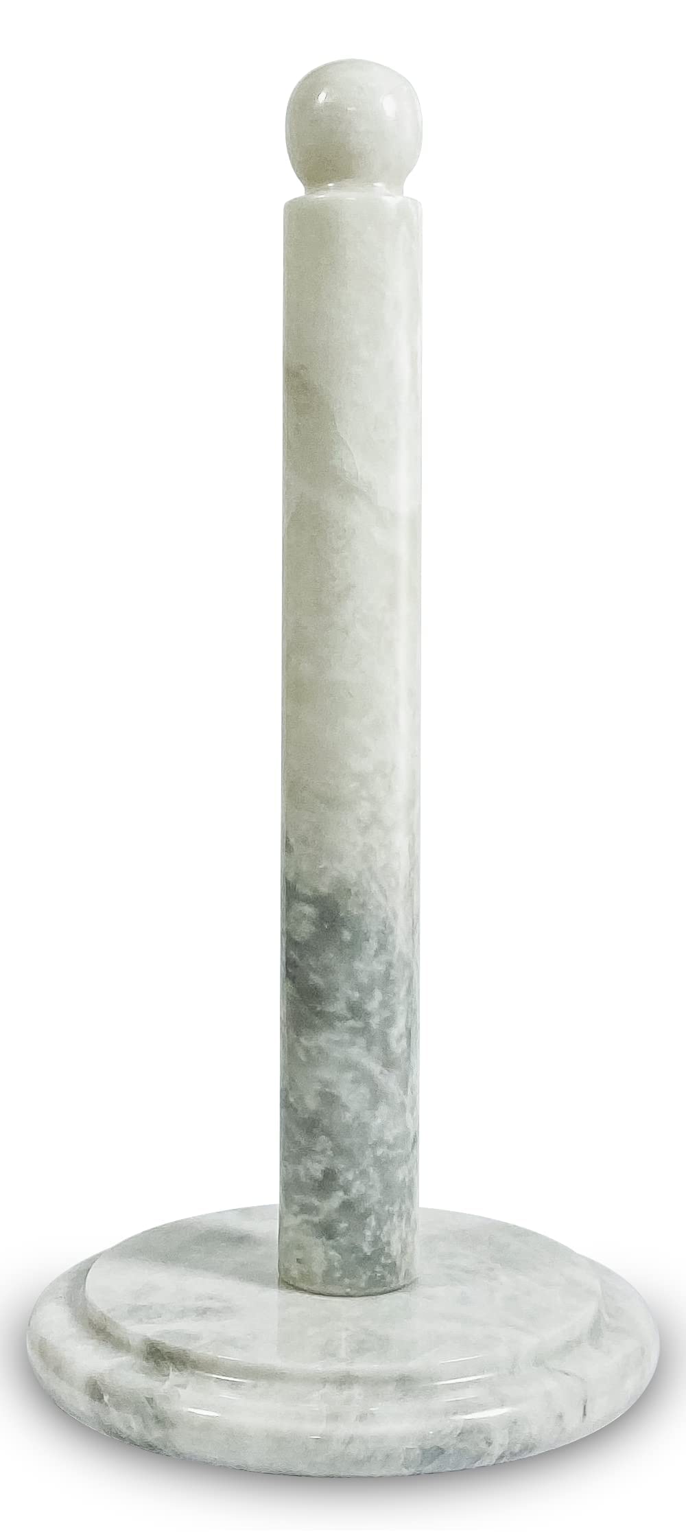 TheWolfard Luxury Handmade White Marble Paper Towel Holder Stand for Kitchen Countertop, Dining Table, Cabinet, Bathrooms & Housewarming Gifts., Cloudy White, 6x6x12 (PTH2021)