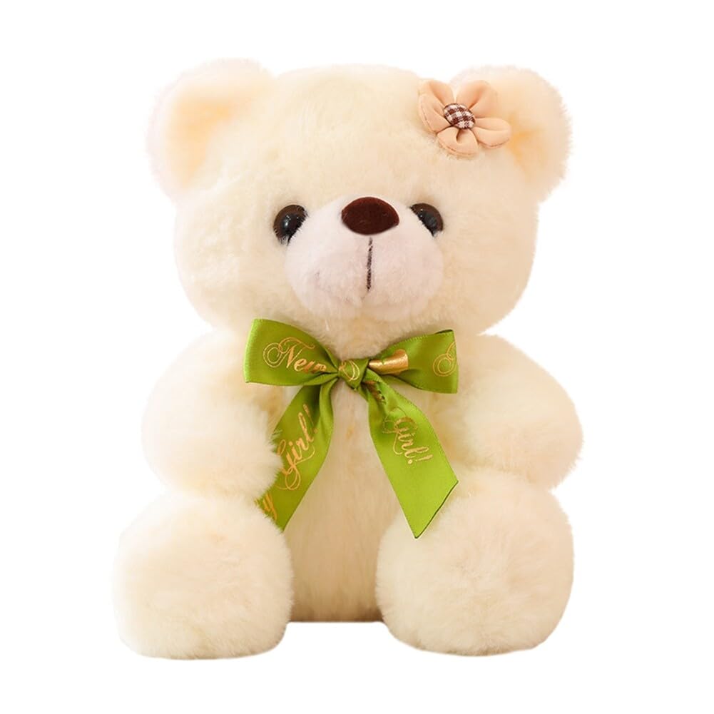 JAWSEU Soft Bear Small 20 Cm, Bear with Bow Tie Stuffed Animal Toys Dolls Adorable Pillow Plush Toy Gift for Birthday, Christmas, Valentine's Day