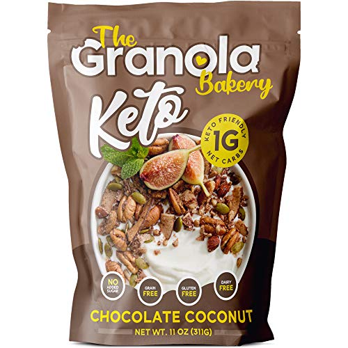 The Granola Bakery Keto Granola | Low Carb Keto Cereal | 1g Net Carb | Low Sugar, Keto Nut Granola | Small Batch, Hand Crafted | Chocolate Coconut, 11 Ounces