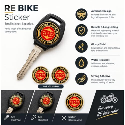 Image of Leather Keychain for Vintage Motorcycle with Embossed Logo - Premium Leather Strap Key Ring Accessory for Bike Keys & Gifts