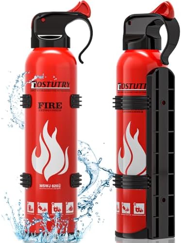Upgraded 8-IN-1 Fire Extinguisher for Home Vehicle Car Kitchen Boat, Small Fire Extinguishers Spray with Mount for Class A B C K Fire, Portable Non-Toxic Prevent Re-Ignition Easy Clean (2 Pack)