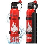 Upgraded 8-IN-1 Fire Extinguisher for Home Vehicle Car Kitchen Boat, Small Fire Extinguishers Spray with Mount for Class A B C K Fire, Portable Non-Toxic Prevent Re-Ignition Easy Clean (2 Pack)