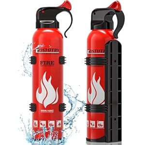 Upgraded 8-IN-1 Fire Extinguisher for Home Vehicle Car Kitchen Boat, Small Fire Extinguishers Spray with Mount for Class A B C K Fire, Portable Non-Toxic Prevent Re-Ignition Easy Clean (2 Pack)