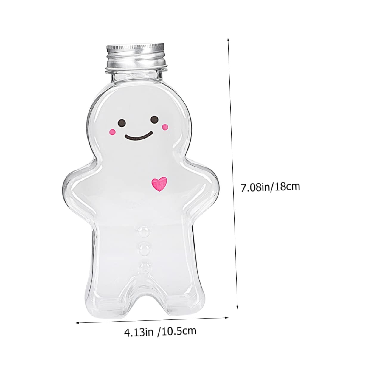 OUNONA 5-pack 500ml Leakproof Plastic Juice Bottles Reusable Milk Storage Bottles for Outdoor