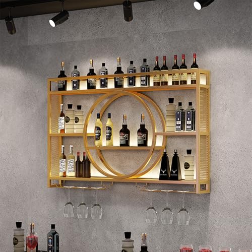 Étagère à vin murale avec support en verre pour libérer votre cuisine