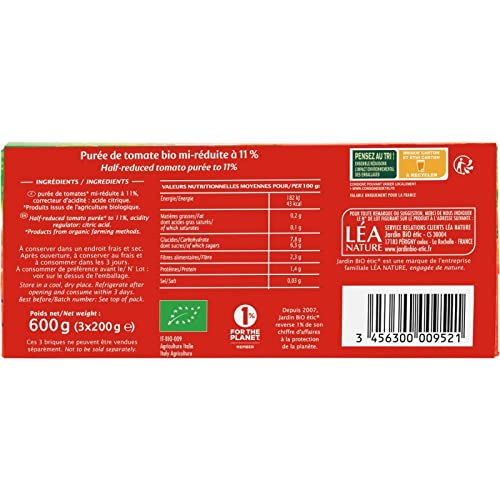 JARDIN BIO - Coulis De Tomate Bio 3X200G - ( Lot De 4 )