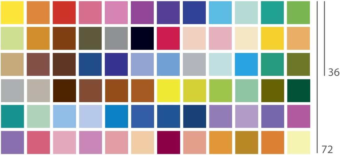 STAEDTLER double ended fiber-tip markers, for sketching, drawing, illustrations, and coloring, 72 vibrant colors, washable, 320TB72 LU