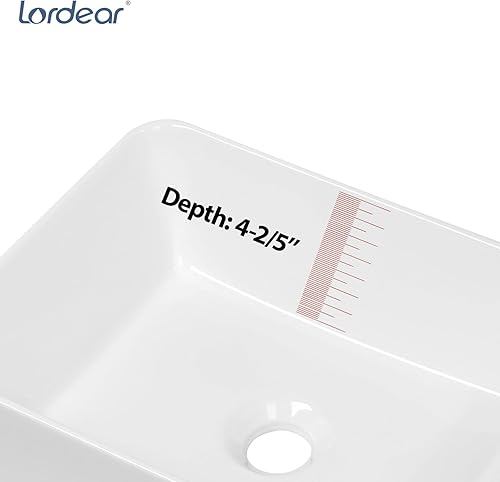 Miniatura 101 de Ordear - Lavabo de baño color blanco, para encimera.