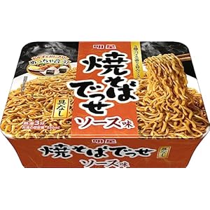【再開】【前回激売れ】明星 カップ焼きそば 焼そばでっせ ソース味 99g ×12個 1,278円（106.5円/個）！プライム会員は送料無料！