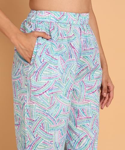 Image of BLOCKS OF INDIA Coords Set in Pure Cotton Pintucks Hand Block Print