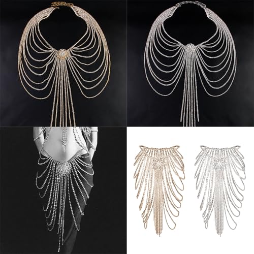 Luxurious Waist Belt Stylish Rhinestones For Stage Dance Music Festival Club Dress Belt Body Jewelry Chain Crystal Bridal Wai2