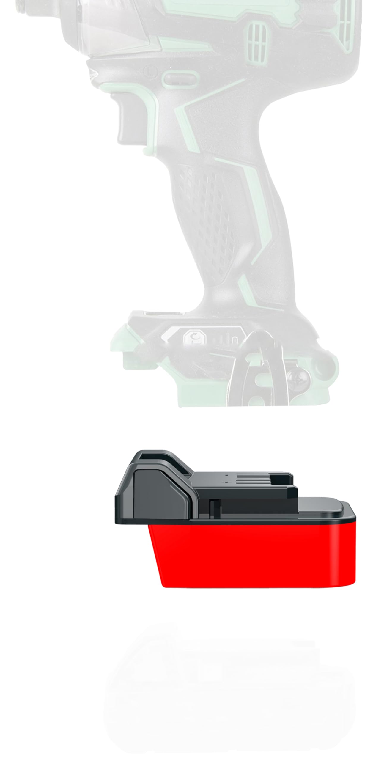 Adattatore per batterie al litio Milwaukee M18 RED Slider per Hitachi & Metabo HPT 18 v Cordless Tools (US Stock) - Solo adattatore