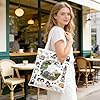 yumcute 1 PCS Cartoon Merch Canvas Tote Bag, Reusable Large Tote Bags for Women for Picnics, Village Markets, Coffee Runs, Shoulder Bag with Sturdy Handle for Anime Lovers Gift, 40 x 35 cm #1