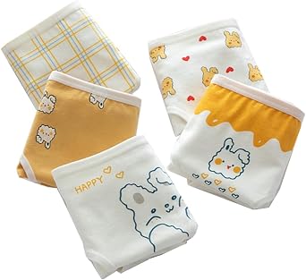 5 Packs Breathable Cute Rabbit Cotton Brief Kawaii Schoolgirl Teen Girls Panties Anime Women Lolita Underwear