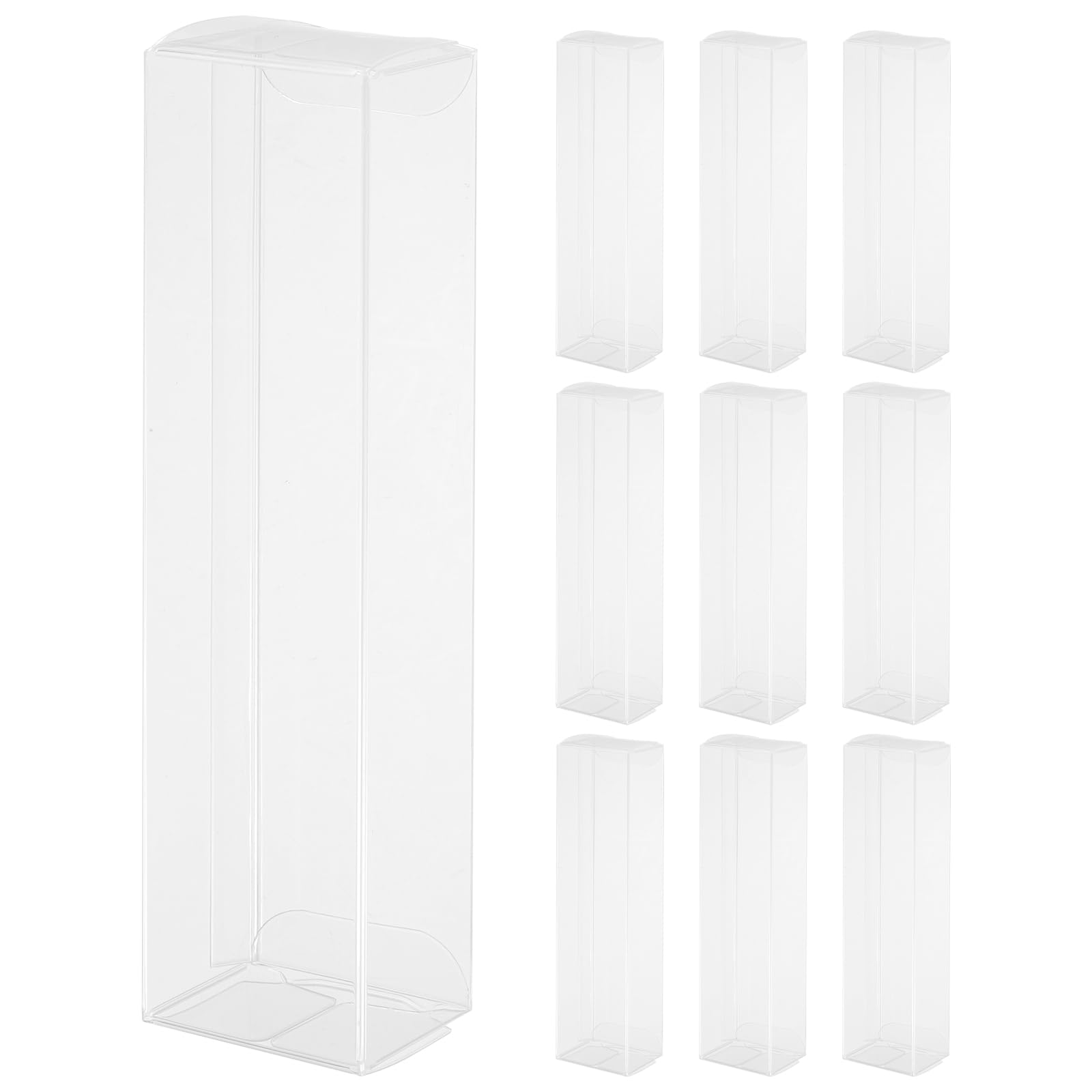sourcing map 10 PCS Clear Gift Box,40x30x162mm Transparent Candy Box Plastic Favor Boxes Packing Box for Candy Cookies Christmas Wedding Party Wrapping