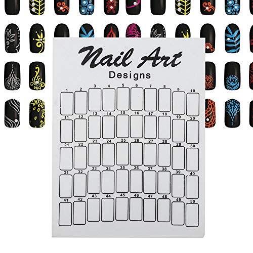 50 Stück Nail Art Falsche Tipps Diagramm Anzeigetafel Palette Nagelspitzen Poliergel Farbkarte Nagelfarbkarte… – Bild 2