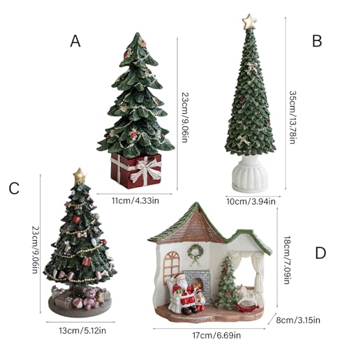 Figurine en résine faite à la main déco table Noël artisanale - 5