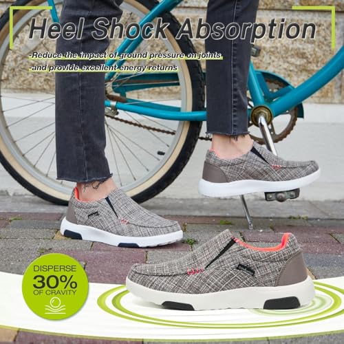 Image of OrthoComfoot Women's Orthopedic Slip-On Loafers Walking Shoes: Comfortable Plantar Fasciitis Loafers with Arch Support for Flat Feet, Casual Orthotic Shoes for Foot and Heel Pain Relief