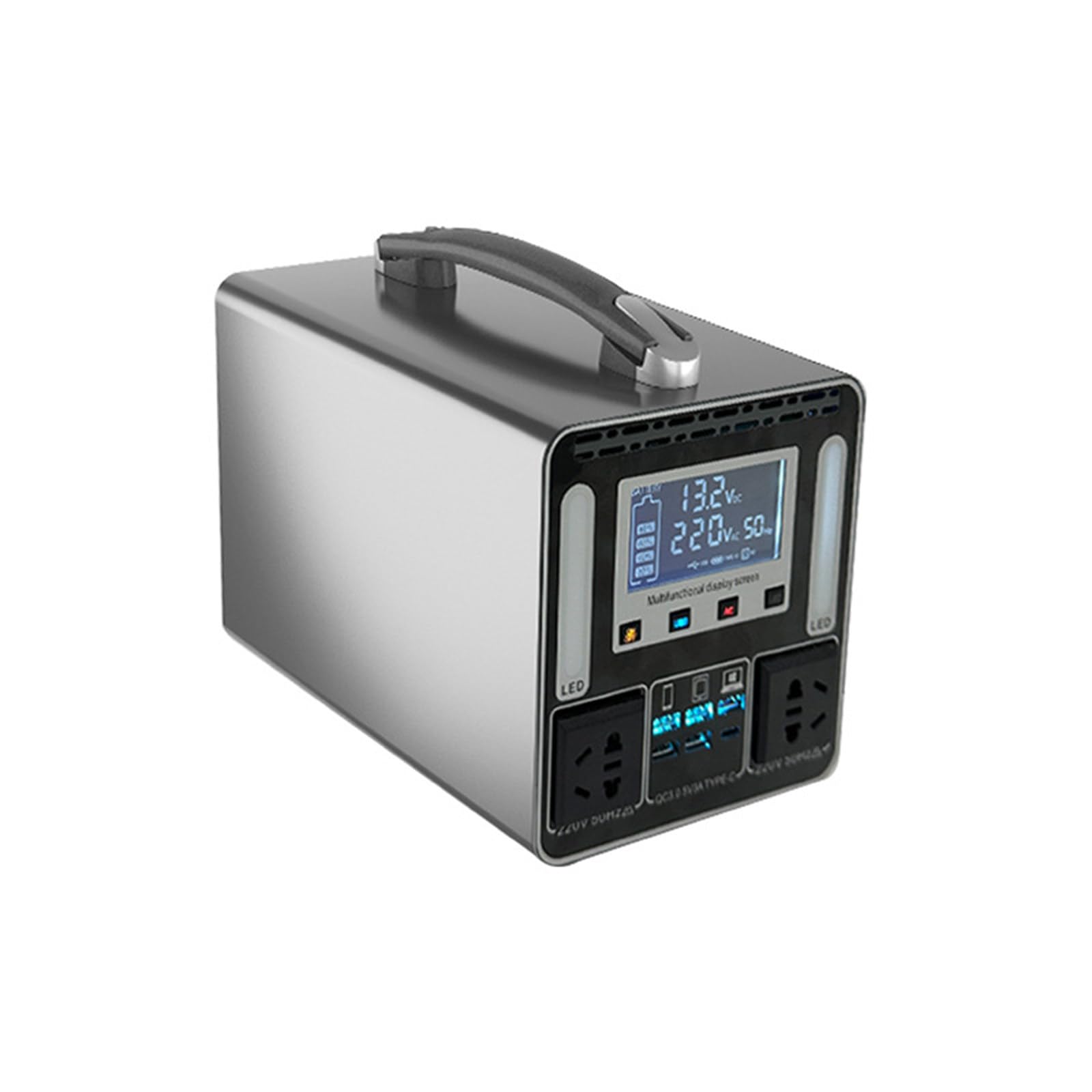 Fuente de alimentación para Exteriores, 220 V, Gran Capacidad, para autocaravanas, Camping, portátil, de Emergencia, 500 W, 30 Ah (384 WH)