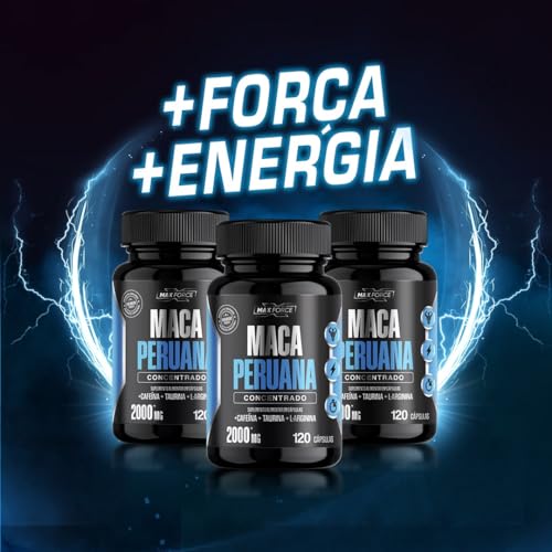 Maca Peruana 2000mg 120 Cápsulas Composta Com L - Argina, Taurina e Cafeína Para Musculação e Fitnes