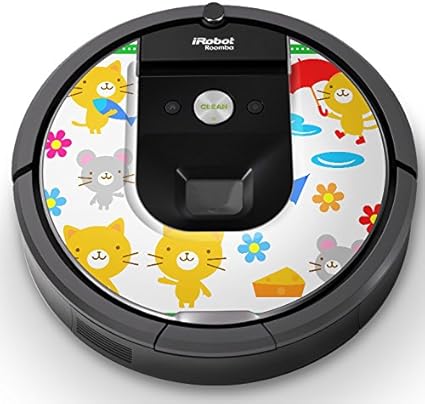 Amazon Irobot ルンバ Roomba 専用スキンシール ステッカー 960 980 対応 アニマル クール 猫 ネズミ イラスト キャラクター スマコレ 掃除機用交換部品 通販
