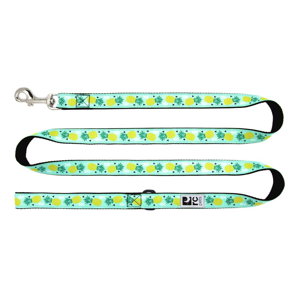 RC Pets 3/4" x 6 ft Dog Leash, Pineapple Parade