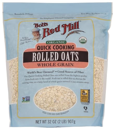 Bob's Red Mill Organic Quick Cooking Rolled Oats, 32oz (Pack