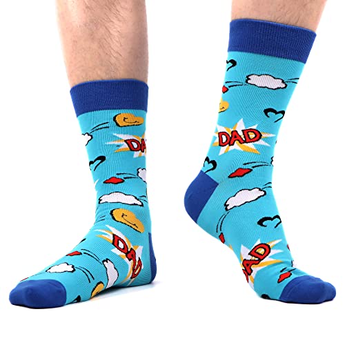 Wecibor Men's Colorful Funny Novelty Casual Combed Cotton Crew Socks Father's Day Gift #TOP3