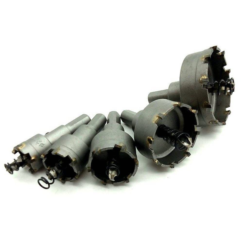 5pcs HSS Broca de taladro Sierra de carburo Núcleo de metal Herramientas de orificio de metal Perforación de metal de madera 20 25 30 40 50 mm, 1