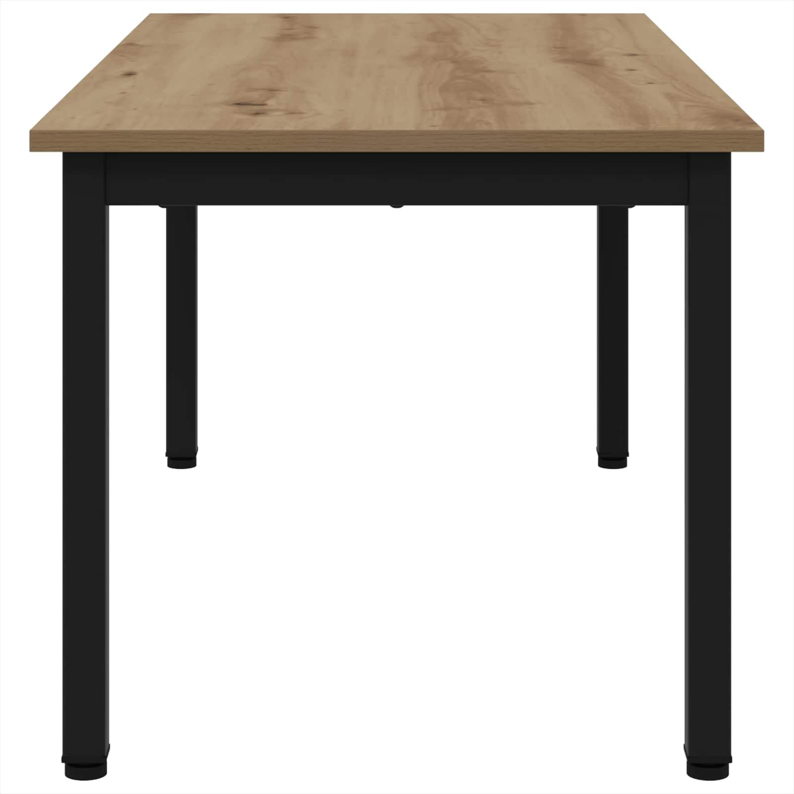 Générique Prostokątny stolik kawowy 100x50x45 cm Wood Ingenierie | Solidne metalowe nogi, łatwa do czyszczenia powierzchnia, nowoczesny minimalistyczny design, do codziennego użytku w salonie