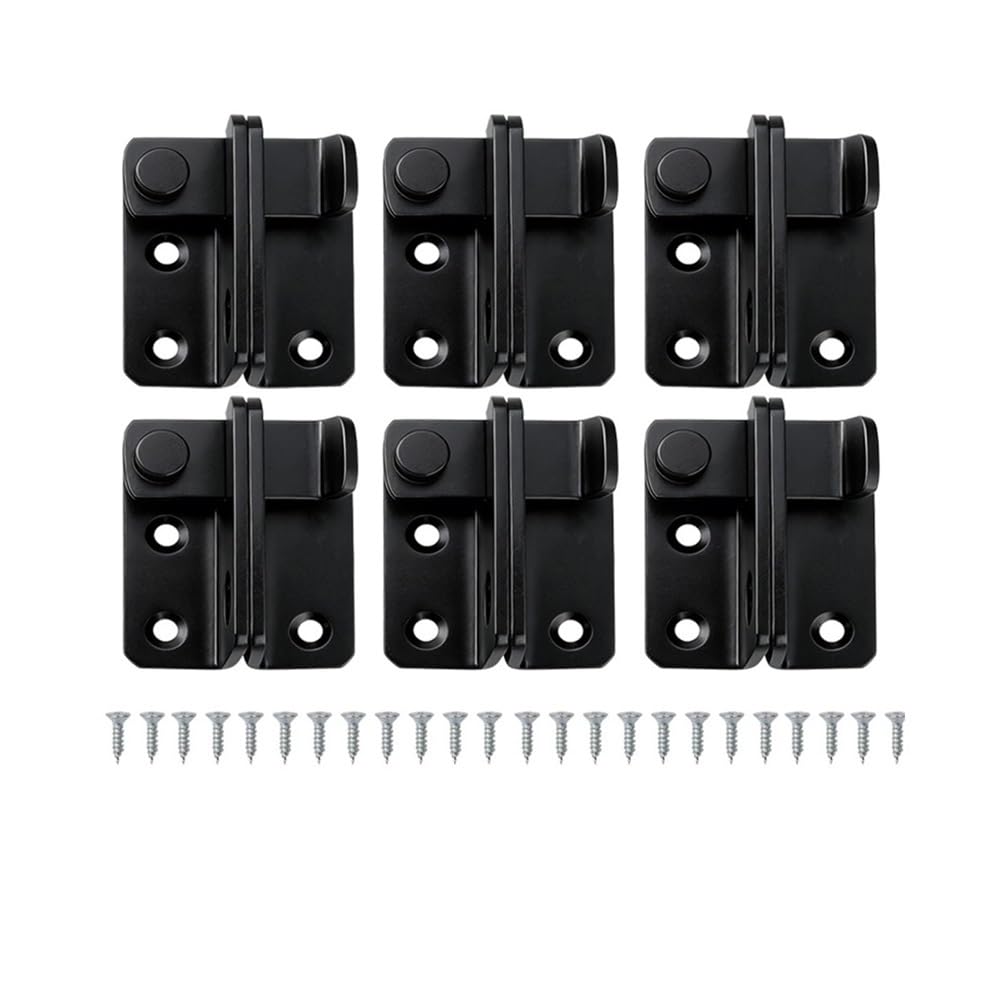 Pawuniscript 6Sets-(Black) 2Pcs 270° Cabinet Locking Hinges, Waterproof Rustproof(6Sets-(Black))