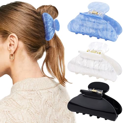 Canitor Marbled Claw Clips 3-Pack (Black, White, Blue)