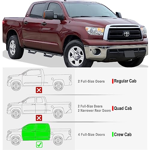 Estribos Tubulares APS Black Overland para Toyota Tundra miniatura 2
