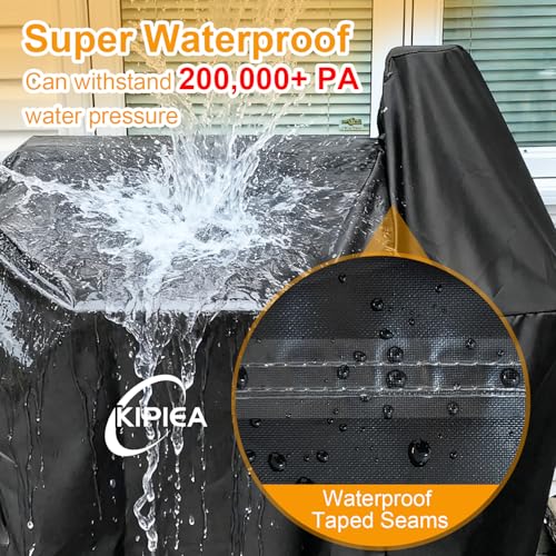 Image of Kipiea 600D Pellet Grill Cover for Pit Boss Austin XL & Rancher XL, Waterproof BBQ Smoker Cover, UV Resistant, No Tear, No Fading