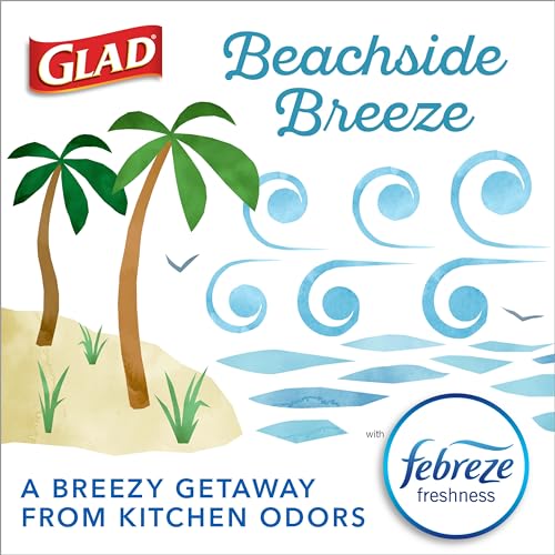 image for Glad Tall Kitchen Trash Bags 13 Gallon, MaxStrength Beachside Breeze G