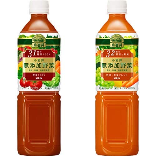 【セット買い】小岩井 無添加野菜 31種の野菜100% 915gPET ×12本+小岩井 無添加野菜 32種の野菜と果実 930gPET ×12本