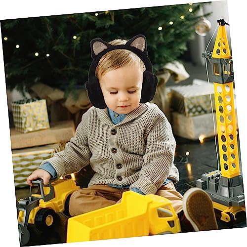 Orejeras de orejas de gato infantiles para evitar orejas frías con peluche 4