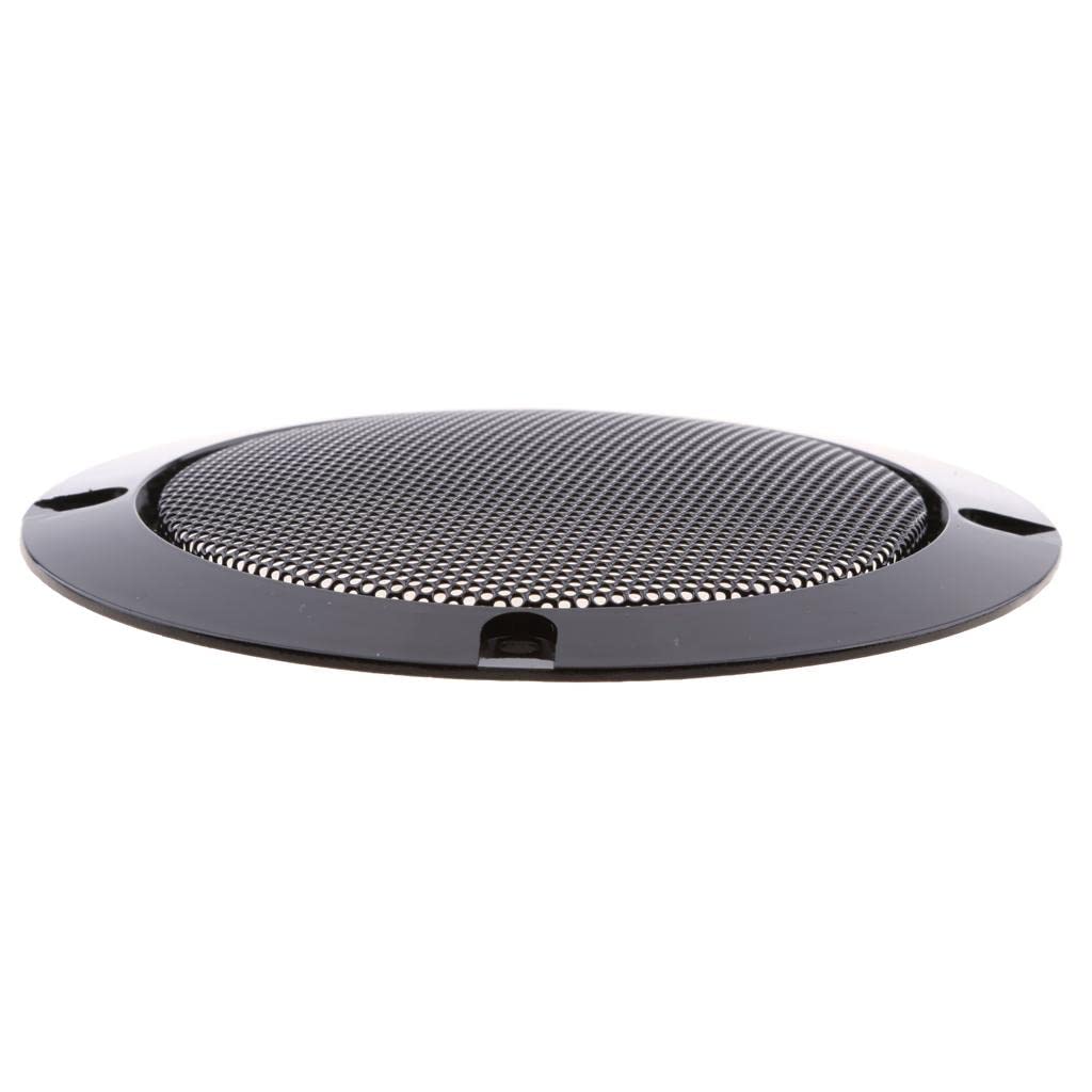4 Inch Speaker Grills Cover Case with 4 pcs Screws for Speaker Mounting Home Audio DIY - 124mm Outer Diameter Black-image-45