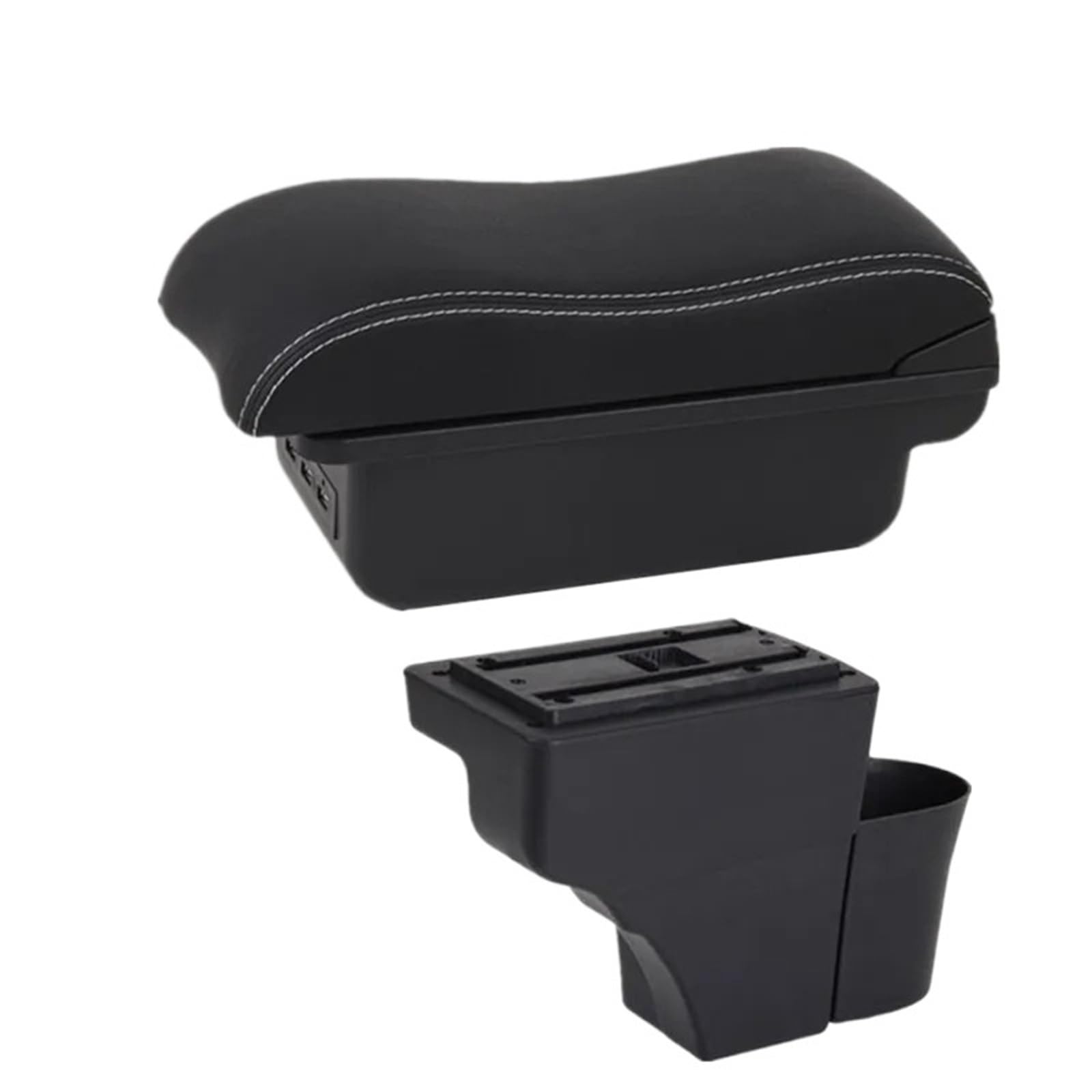 NOKRGQW Car Armrest Box For Nissan For Note Car Armrest Interior Details Retrofit Parts Accessories Center Storage Box(B2 white line 3USB)