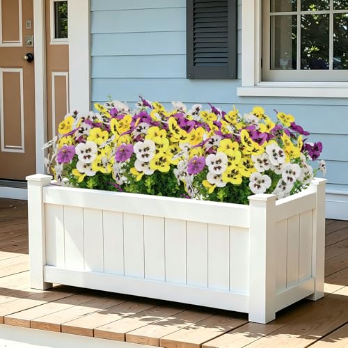 18 Pcs Artificial Pansy Flowers for Outdoor, UV Resistant Faux Plants - image 3