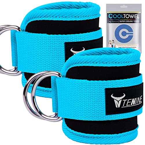 TENINE Correas de Tobillo, 2 Piezas Tobillera para polea piernas y Tobillos, máquinas de Cable Fuerte, Gimnasio, Fitness para Mejorar ABS, Glute & Pierna Entrenamiento para Mujeres y Hombres