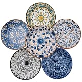 TuYines Cuencos de porcelana, Servier Set 6Pcs, Juego de Tapas, para Salsa, Sushi, Aperitivos, Diámetro 10 cm