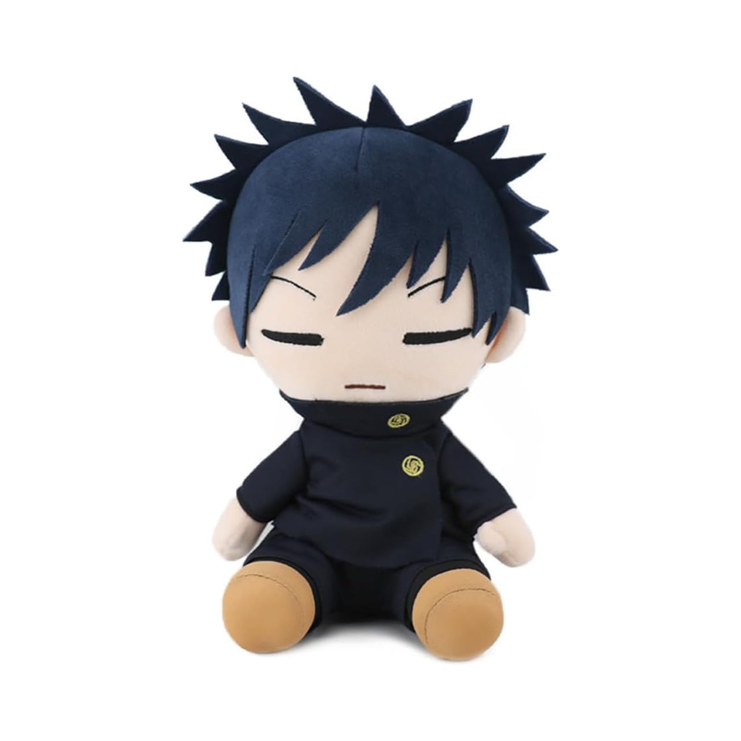 Jujutsu Kaisen Megumi Fushiguro Peluche, 23cm Seduta Merchandising Anime, Morbida Cotone PP, Pelle delicata Imbottita, Cuscino Peluche per Auto Casa Divano, Decorazione Portachiavi Regalo - 2