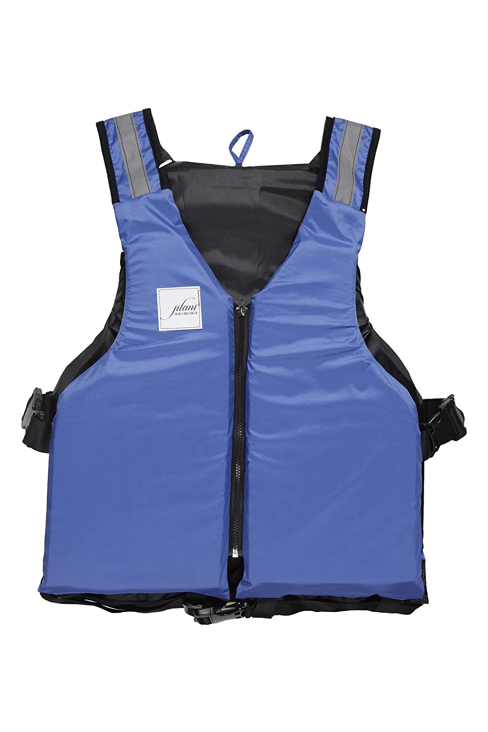 jilani Easy wear Adult Safety Life Jackets Vest, Weight Capacity up to 90 kg Buoyancy 100n Blue
