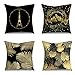 TOOYOO 4 Piezas 45 * 45cm Fundas de Cojín,Funda de Almohada Lino de algodón Decorativa Geometría Moderna para Sala de Estar, sofá, Dormitorio con Cremallera Invisible,Paris